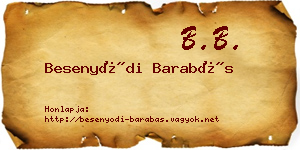 Besenyődi Barabás névjegykártya